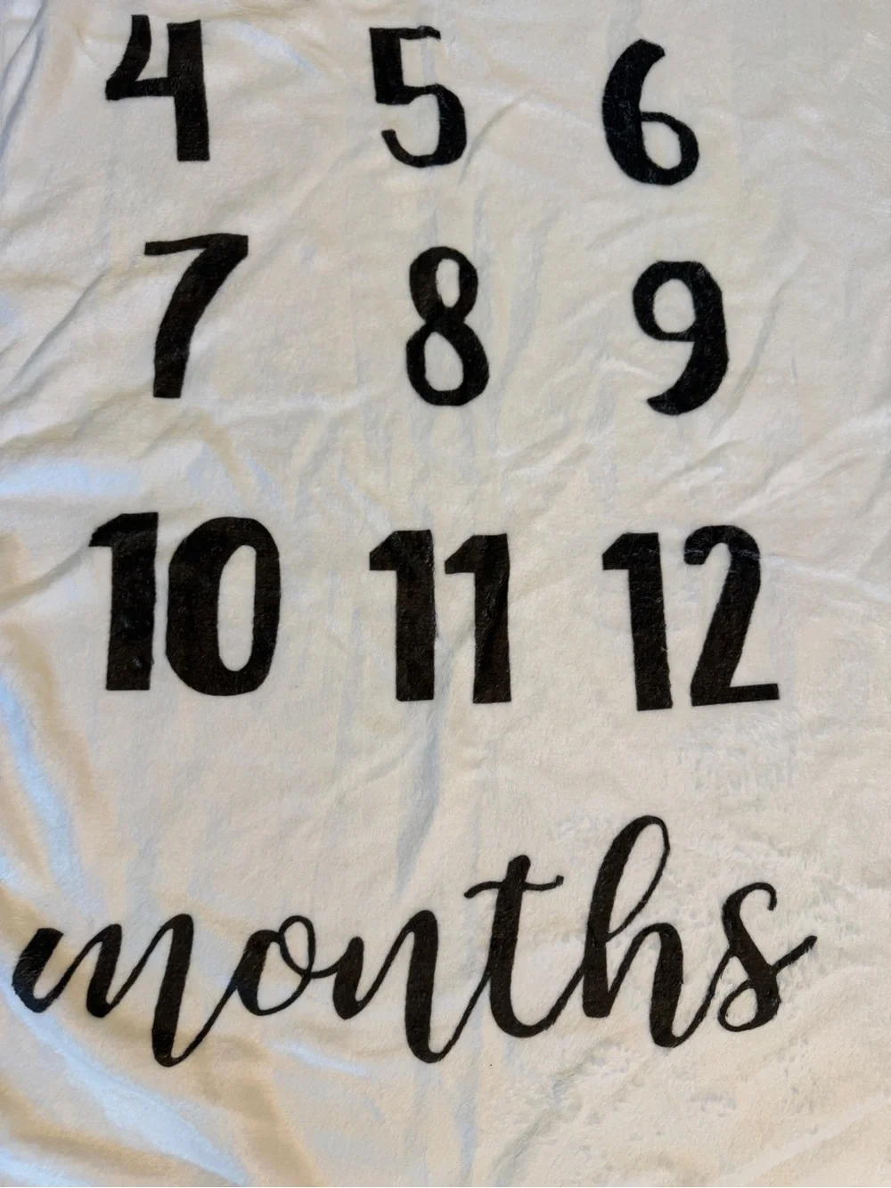Neutral Gray Elephant Monthly Milestone Blanket